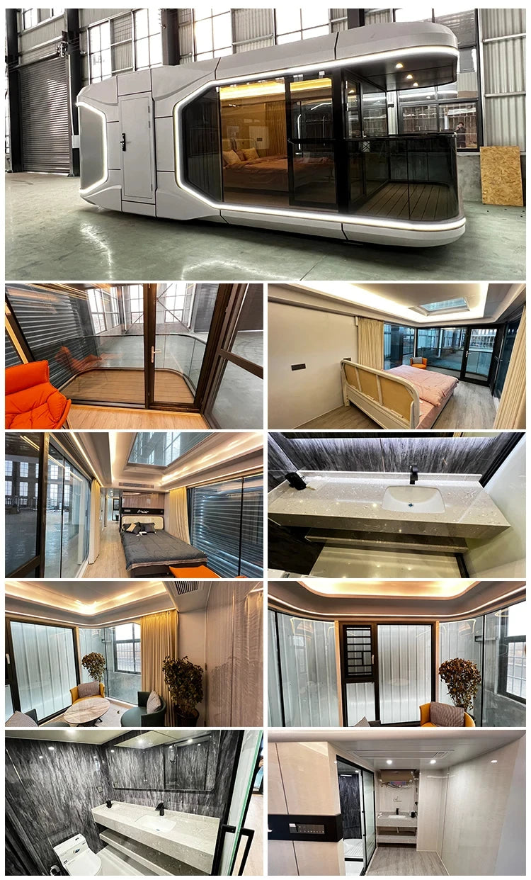 All-in-one Whole House Intelligent Science Fiction House Modular Home Space Capsule Alloy Capsule Hotel Camping Star Capsule