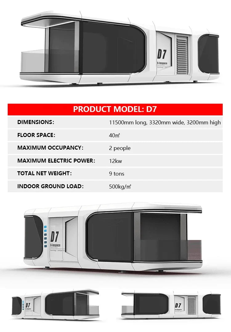 All-in-one Whole House Intelligent Science Fiction House Modular Home Space Capsule Alloy Capsule Hotel Camping Star Capsule