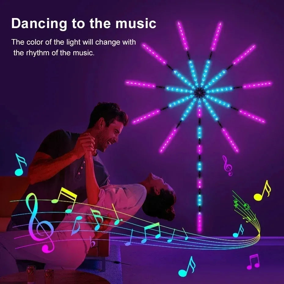 RGB Firework Led Strip Light Bluetooth Smart Neon Strip APP Led Lights Strips Usb 5V Led Strips Christmas Party Home Decor Light