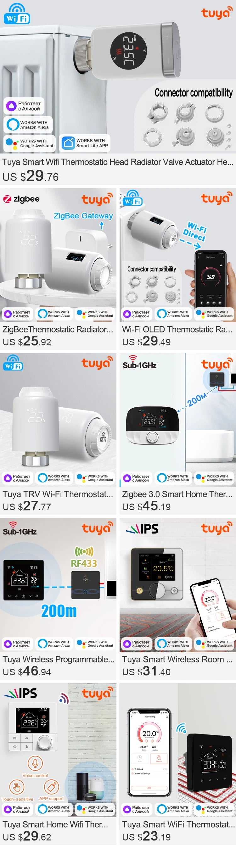 Tuya Smart Home Wifi Heating Thermostat Wireless Wifi Thermostat For Gas Boiler Smart Life Temperature Controller Alexa Google