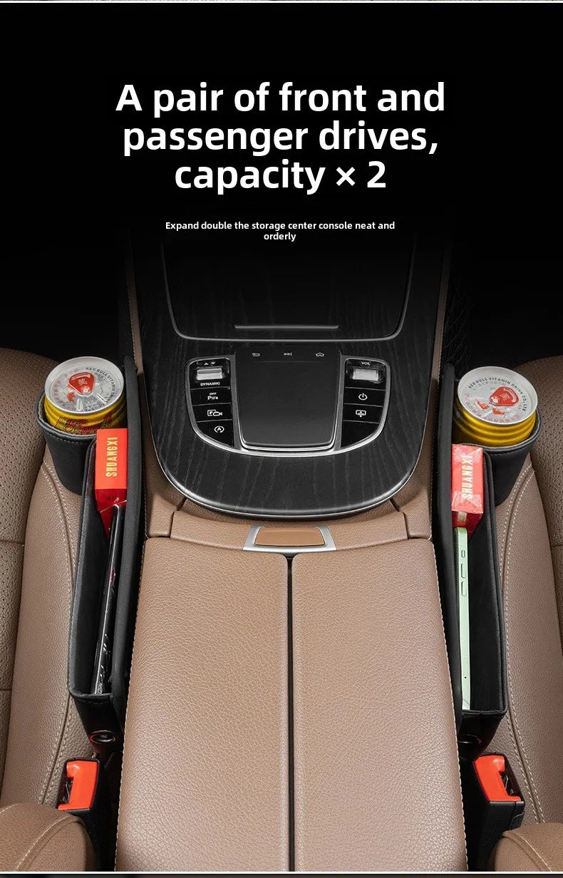 Car Seat Gap Filler Multifunction Organizer Storage Box Key Card with Cup Phone Holder New Universal Pocket Interior Accessories