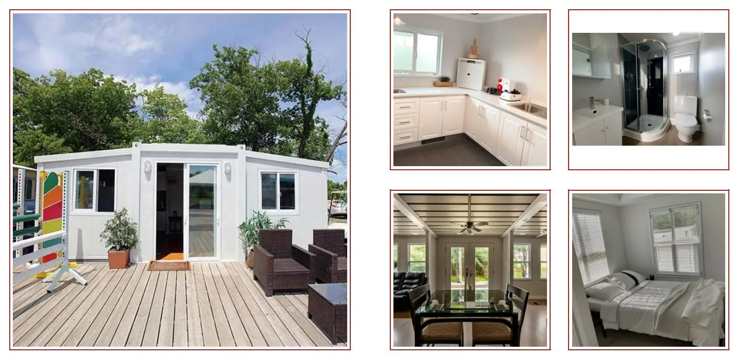 20ft Folding Expandable Container House 3 Bedroom Prefabrication Tiny Room Modular BathRoom 40Ft Prefab