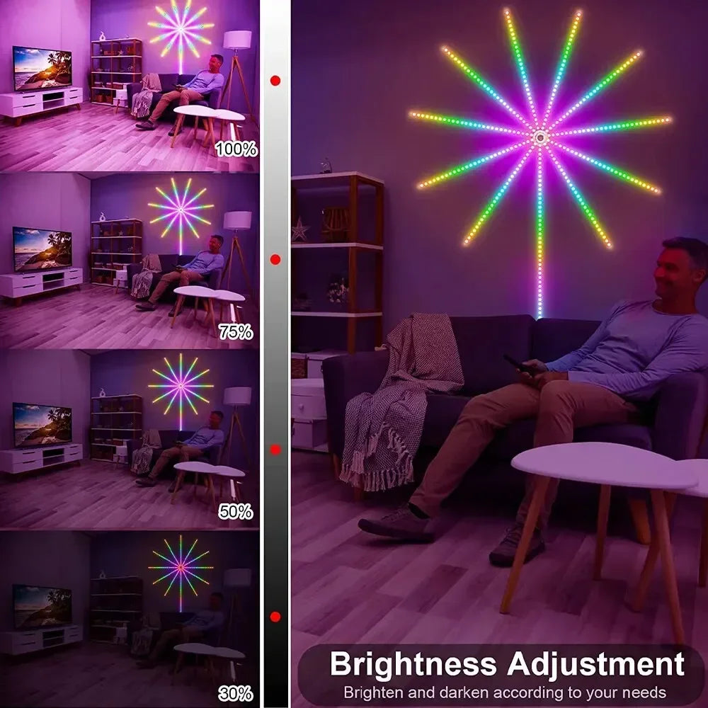 RGB Firework Led Strip Light Bluetooth Smart Neon Strip APP Led Lights Strips Usb 5V Led Strips Christmas Party Home Decor Light