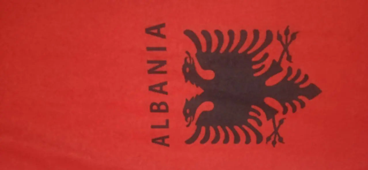Flagnshow Flat knit Double Side Printing Albania Flag Scarf With tassel