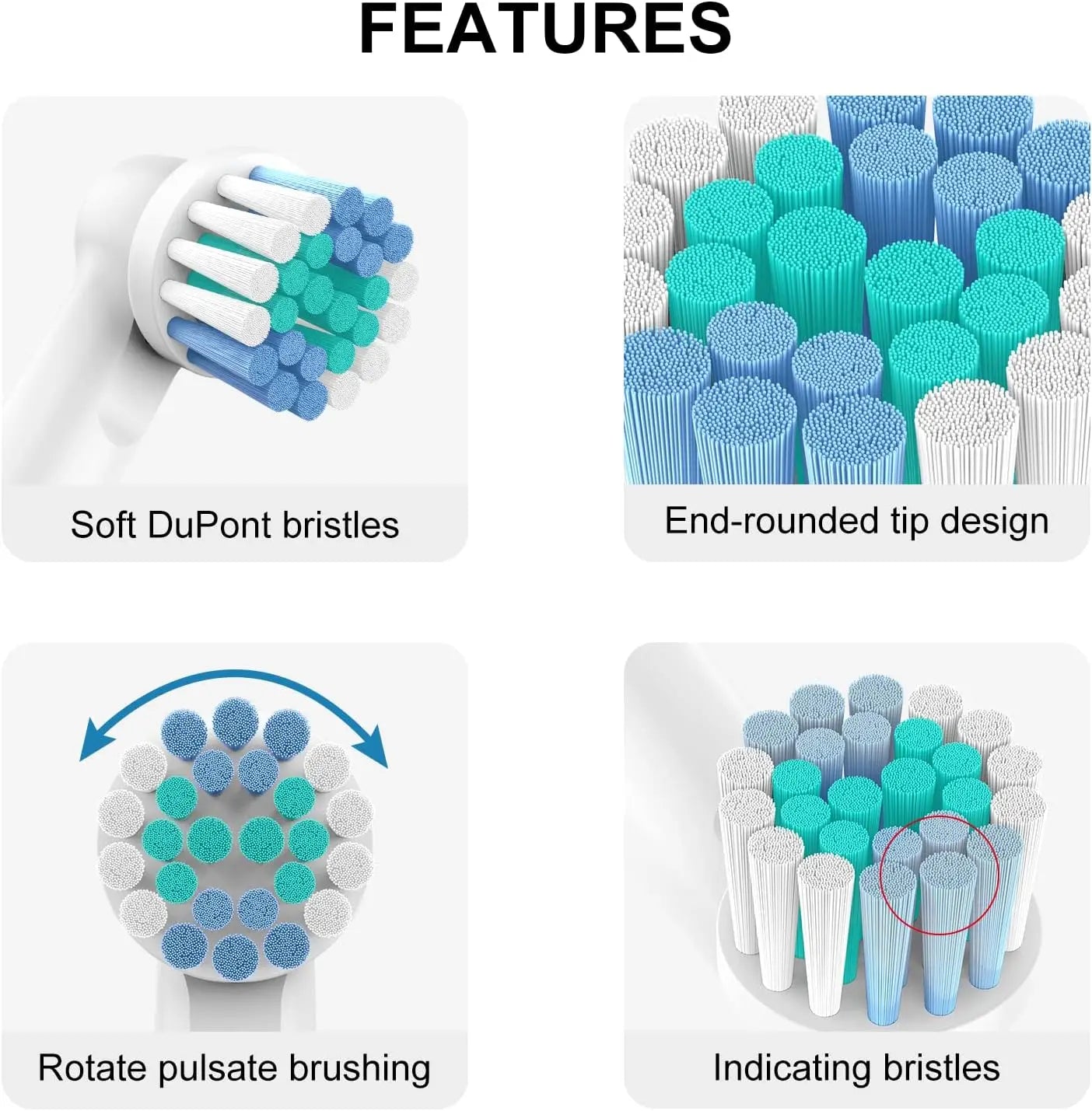 16รReplacement Brush Heads For Oral-B Electric Toothbrush Fit Advance Power/Pro Health/Triumph/3D Excel/Vitality Precision Clean