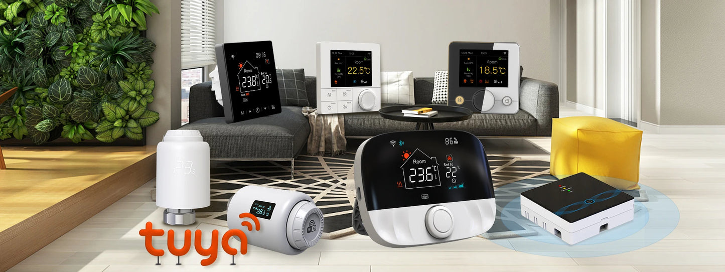 Tuya Smart Home Wifi Heating Thermostat Wireless Wifi Thermostat For Gas Boiler Smart Life Temperature Controller Alexa Google