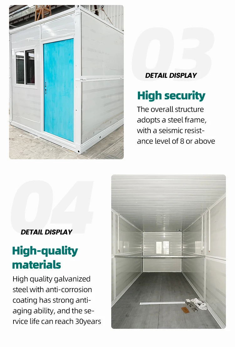 Steel Structure Single Apartment Fast Installation Movable Tiny Folding Box Room Modular Foldable Home Prefab House for Living