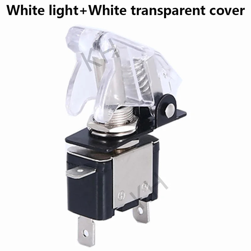 Auto Car Boat Truck Illuminated Led Toggle Switch With Safety Aircraft Flip Up Cover Guard Red Blue Green Yellow White 12V20A