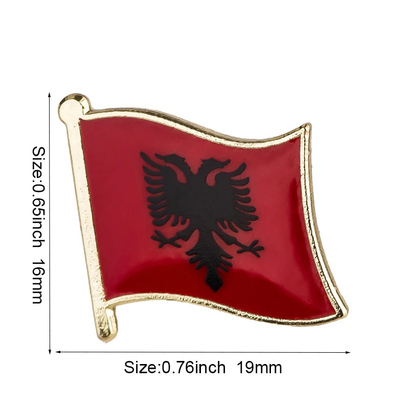 Flag Laple Pin Badge Brooch Albania Algeria Montenegro U.A.E. Oman Azerbaijan Ethiopia Ireland Estonia Andorra Austria Australia