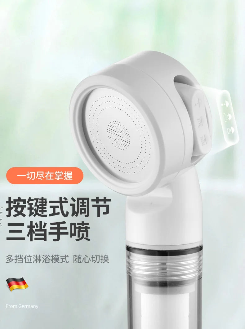 Portable Shower Head for Travel Business Trip 3 Modes High Pressure Spray Nozzles Replace Hotel Shower Mini Bathroom Showerhead
