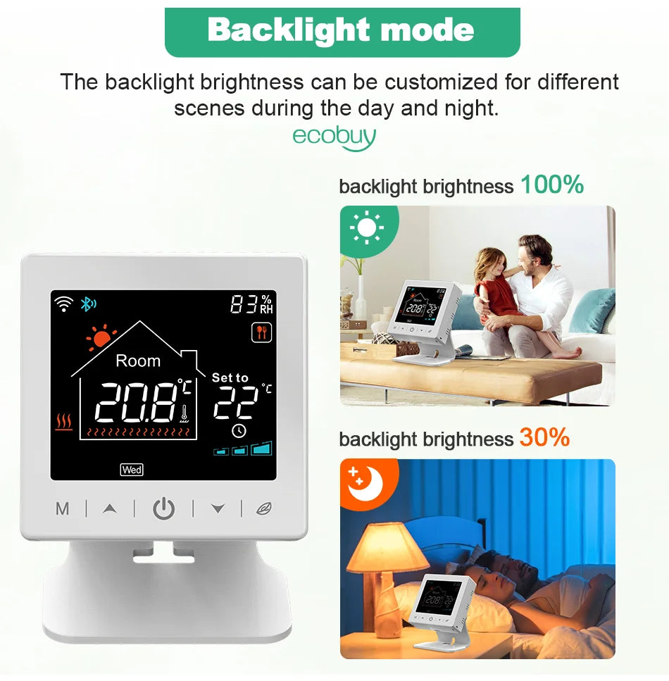 Tuya Smart Home Wifi Boiler Thermostat Wireless Battery Wifi Thermostat For Gas Boiler Warm Floor Electric Google Home Alexa