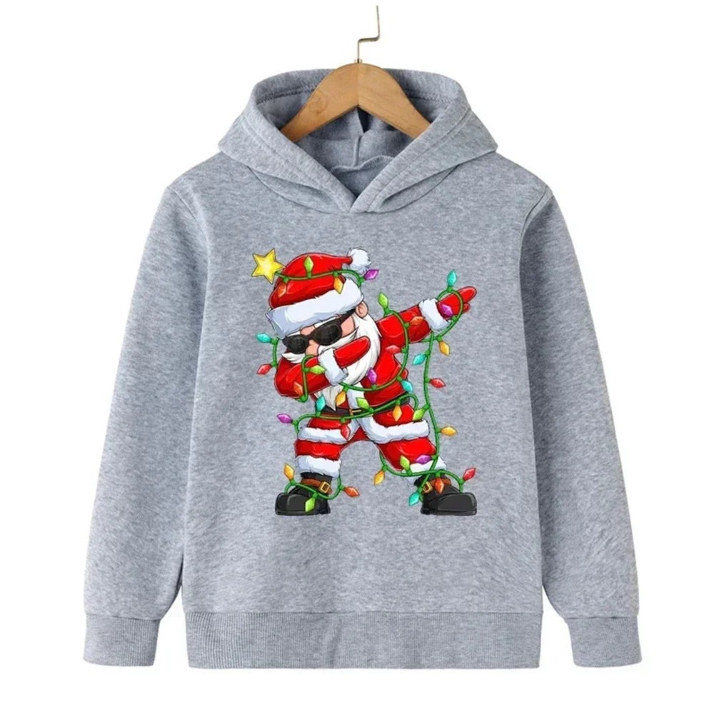 Santa Claus Children's Sweatshirts Christmas Brand Clothing Baby Boys Girls Long Sleeve Pullover Toddler Sweater Hoodies Clothes