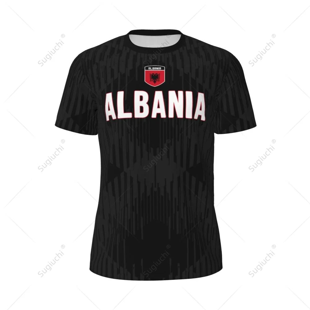 Sports Mesh T-shirt Albania Flag For Running Bike Soccer Tennis Football Fitness Tees 3D Printed Custom
