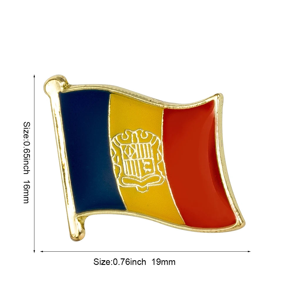 Flag Laple Pin Badge Brooch Albania Algeria Montenegro U.A.E. Oman Azerbaijan Ethiopia Ireland Estonia Andorra Austria Australia