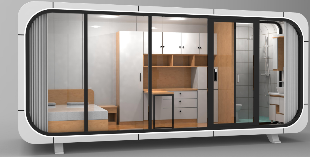 Prefabricated IOT Building automation control Modular for Homestay Capsule Space Carbin Room Prefab Tiny Mobile Smart home villa