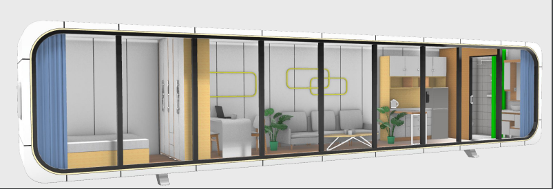 Prefabricated IOT Building automation control Modular for Homestay Capsule Space Carbin Room Prefab Tiny Mobile Smart home villa