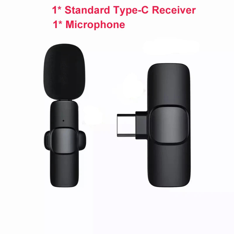 Wireless Lavalier Microphone Portable Audio Video Recording Mic For IPhone Android Mobile Phone Live Broadcast Game Microfonoe