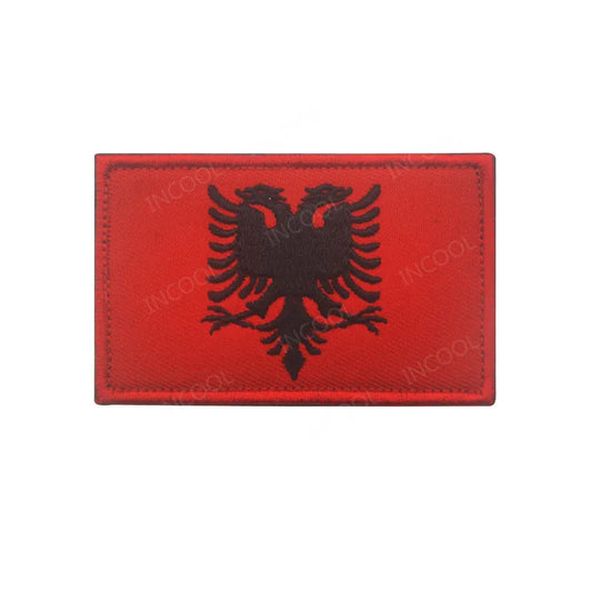 Embroidery Flag Patches Albania Italy Spain France Germany UK Czech Appliques Embroidered Patch For Clothing Backpack