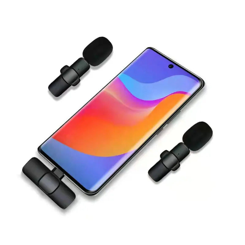 Wireless Lavalier Microphone Portable Audio Video Recording Mic For IPhone Android Mobile Phone Live Broadcast Game Microfonoe