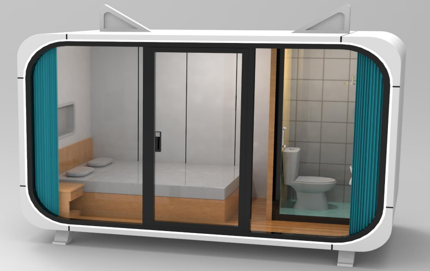 Prefabricated IOT Building automation control Modular for Homestay Capsule Space Carbin Room Prefab Tiny Mobile Smart home villa