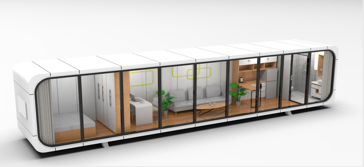 Prefabricated IOT Building automation control Modular for Homestay Capsule Space Carbin Room Prefab Tiny Mobile Smart home villa