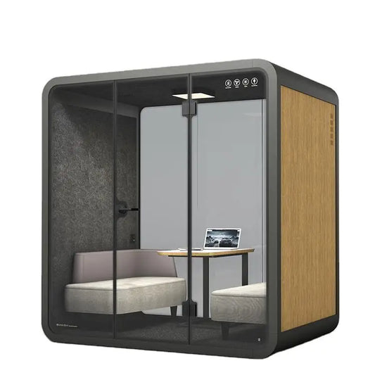 Prefab house luxury 1-6 person office pod, fast assemble silent conference room, Individual pod with CE