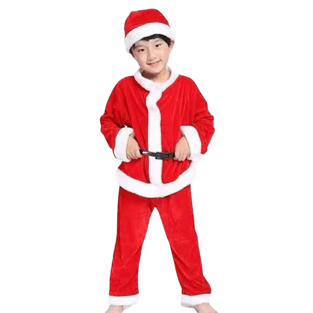 Christmas Kids Santa Claus Costume Lovely Children Santa Suit Cute Santa Claus Cosplay Clothes Xmas Festival Outfit