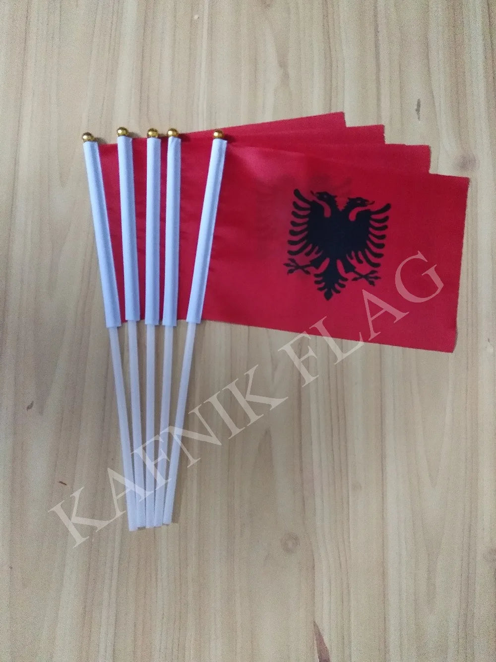 KAFNIK,5pcs Albania  Hand Wave Flags Countries Flags