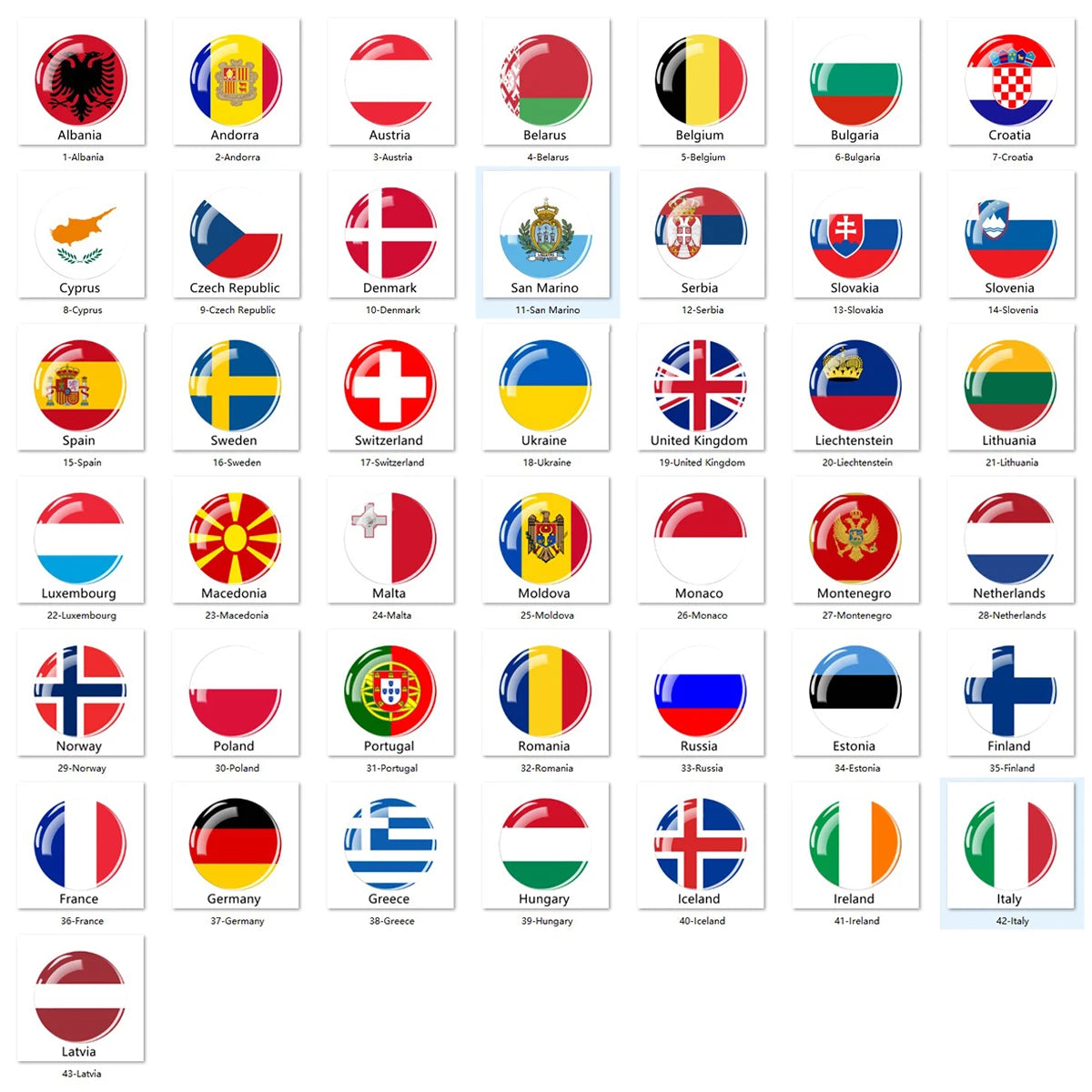 Europe National Flag Brooch Pins Albania Spain Italy France UK Germany Poland Flags Badge Patriot Gift