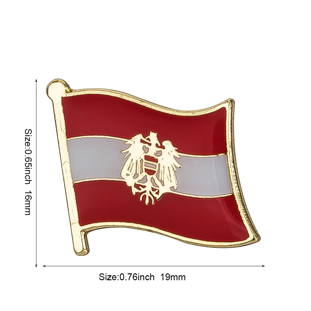 Flag Laple Pin Badge Brooch Albania Algeria Montenegro U.A.E. Oman Azerbaijan Ethiopia Ireland Estonia Andorra Austria Australia