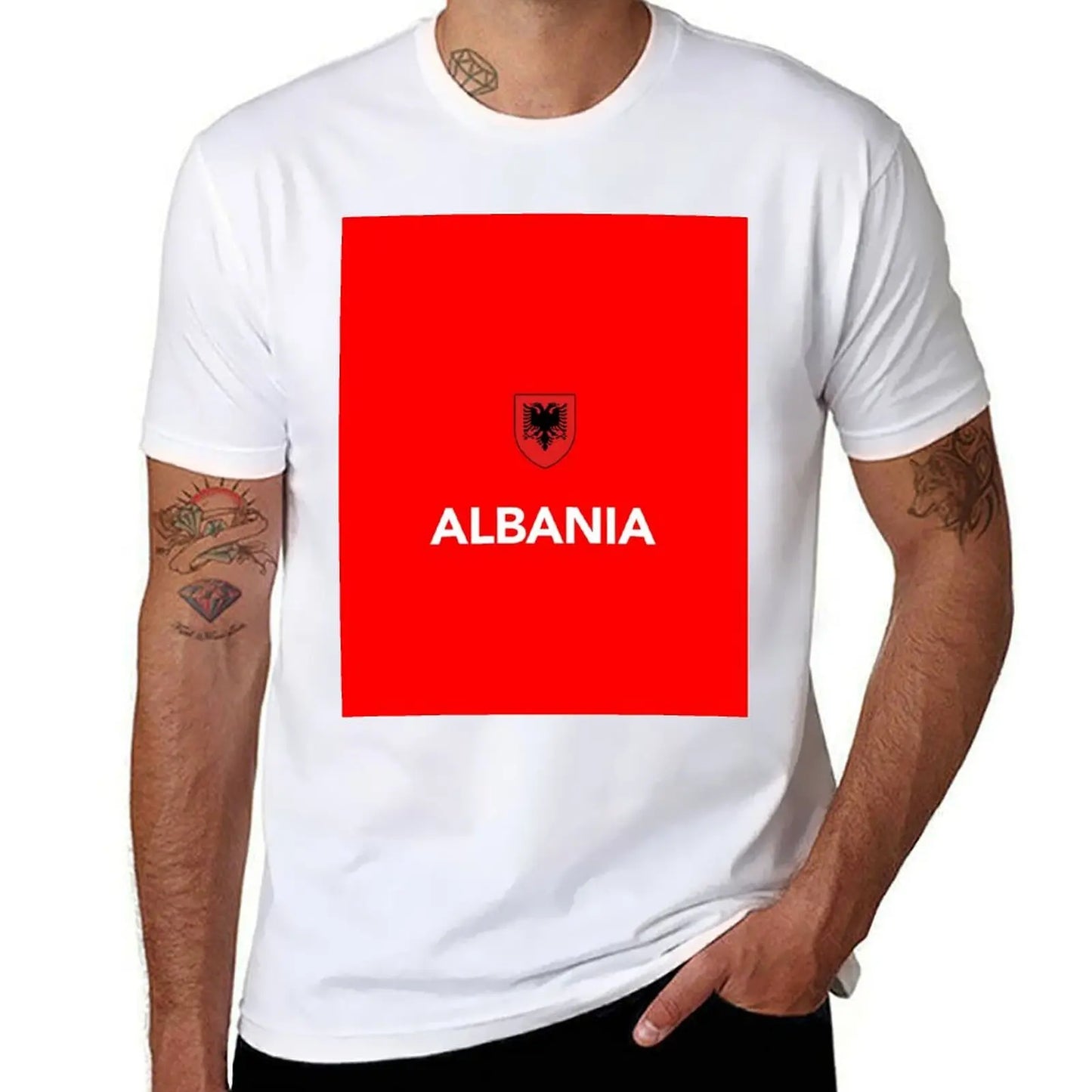 Albania Albanian Football Soccer T-Shirt Aesthetic clothing vintage anime shirt men clothes