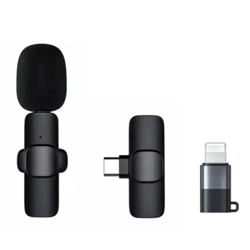 Wireless Lavalier Microphone Portable Audio Video Recording Mic For IPhone Android Mobile Phone Live Broadcast Game Microfonoe