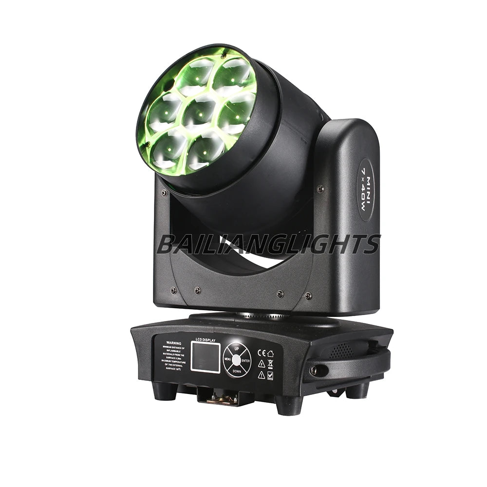 2PCS Lyre Sharpy LED Beam + Wash Mobile Lighting Equipment, DMX for NightClub, Dj Chang Party, Bar, 4 in1, Zoom, RGBW, 7x40W