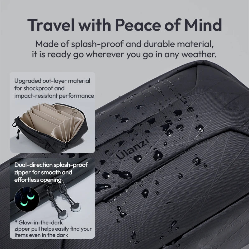 Ulanzi BT02 Storage Bag for Travel for ID Card Phone Makeup brush Charger Mouse Passport Toiletry Bag Polyester Waterproof Bag