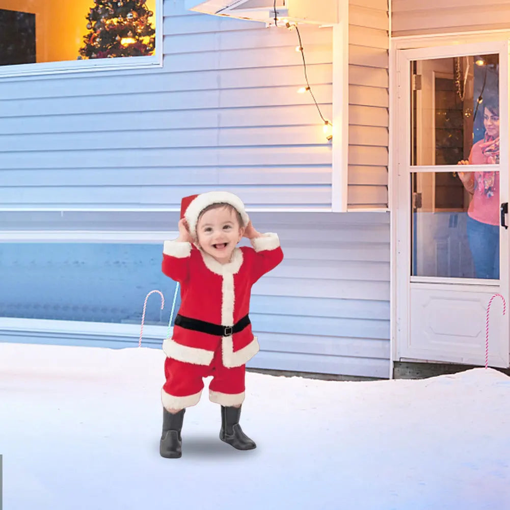 Christmas Kids Santa Claus Costume Lovely Children Santa Suit Cute Santa Claus Cosplay Clothes Xmas Festival Outfit