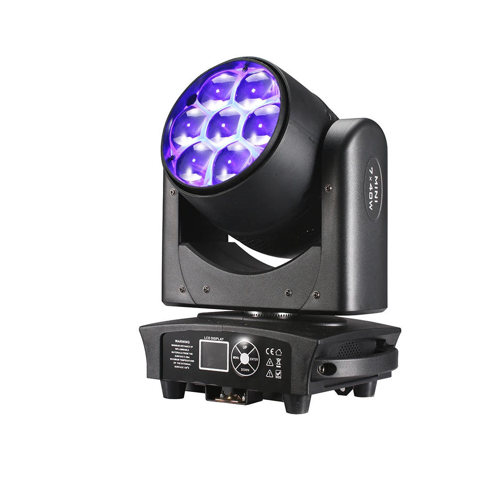2PCS Lyre Sharpy LED Beam + Wash Mobile Lighting Equipment, DMX for NightClub, Dj Chang Party, Bar, 4 in1, Zoom, RGBW, 7x40W