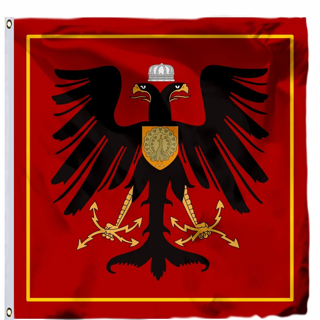 Albania Variation Albanian Royal Army Flag Mercurio Bua 4x4ft Princess House Wied 120x120cm Mahmut Pasha Bushatli 1769 Banner