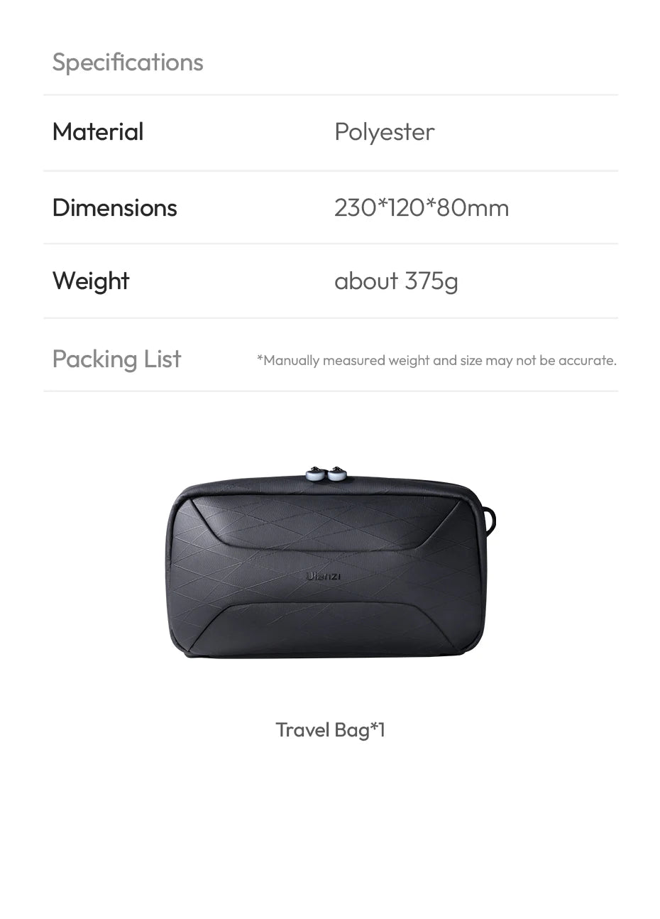 Ulanzi BT02 Storage Bag for Travel for ID Card Phone Makeup brush Charger Mouse Passport Toiletry Bag Polyester Waterproof Bag
