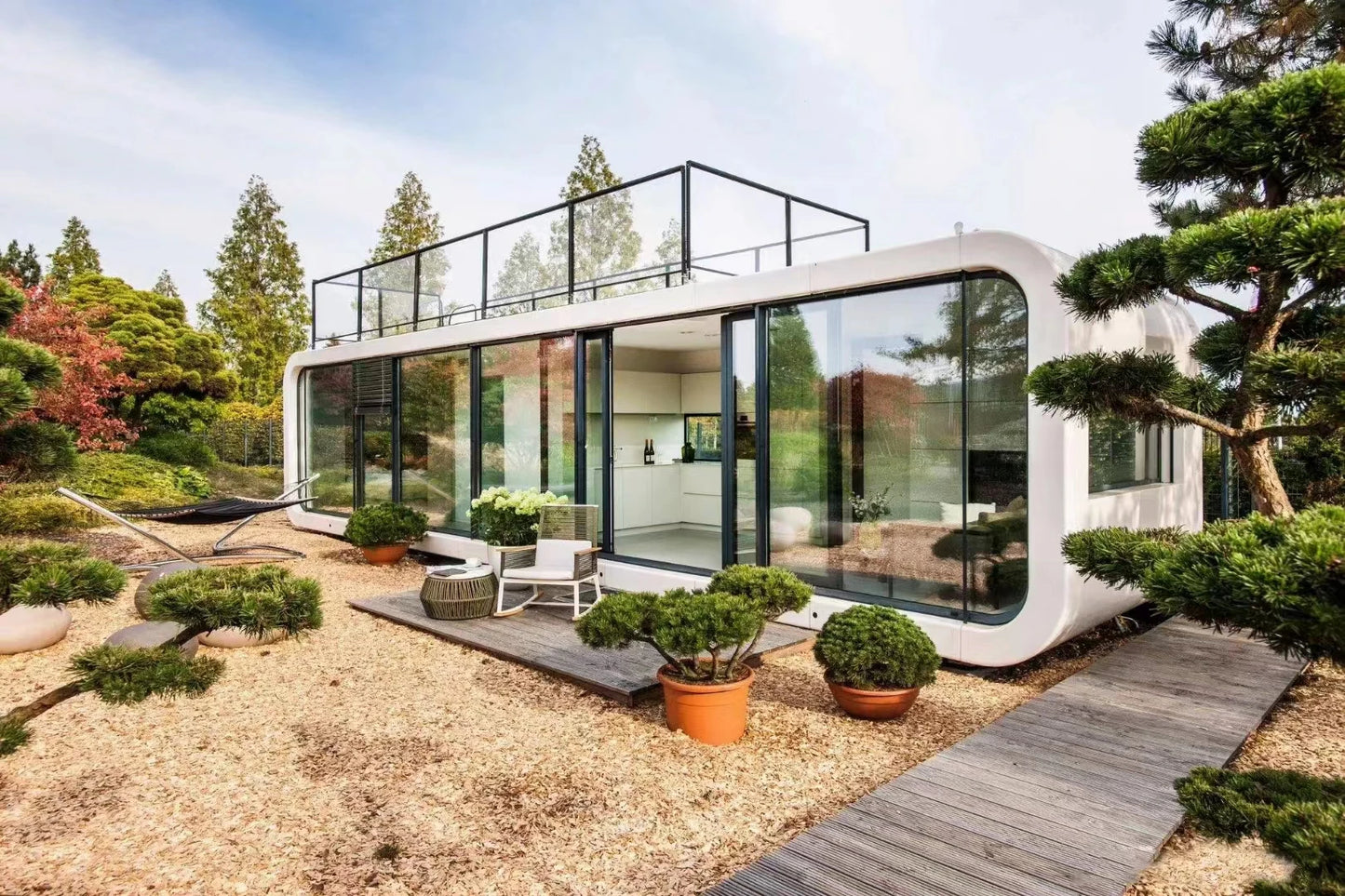 Prefabricated IOT Building automation control Modular for Homestay Capsule Space Carbin Room Prefab Tiny Mobile Smart home villa
