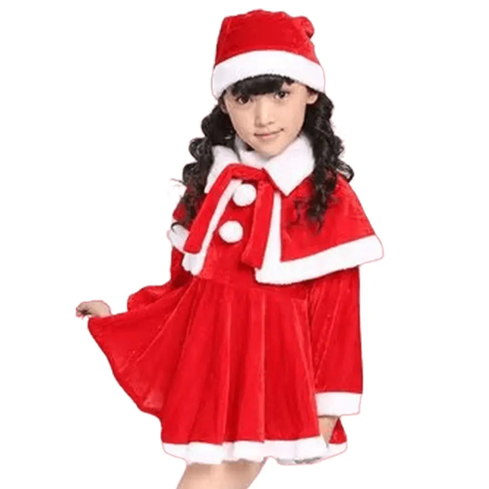Christmas Kids Santa Claus Costume Lovely Children Santa Suit Cute Santa Claus Cosplay Clothes Xmas Festival Outfit