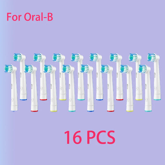 16pcs Replacement Brush Heads For Oral-B Sonic Electric Toothbrush Fit Advance Power/Pro Health/Triumph/3D Excel/Vitality