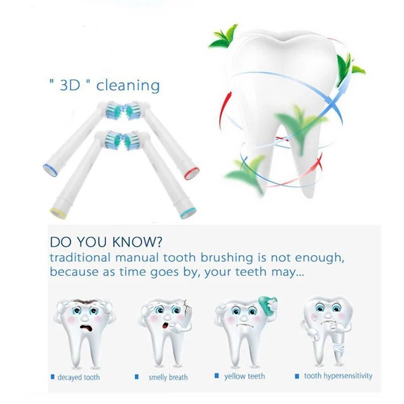 Electric Toothbrush Replacement Tooth Brush Heads for Oral B Sonic Electric Toothbrush Cleaning Tooth Brush Heads
