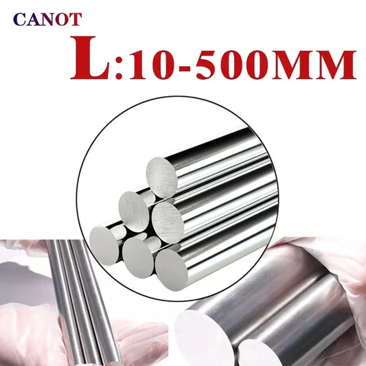1pcs 304 Stainless Steel Rod Dia 3/4/4.5/5/5.5/6/6.5mm Solid Round Shaft Rod Bars For DIY Craft Model Car 100/200/300/400/500mm