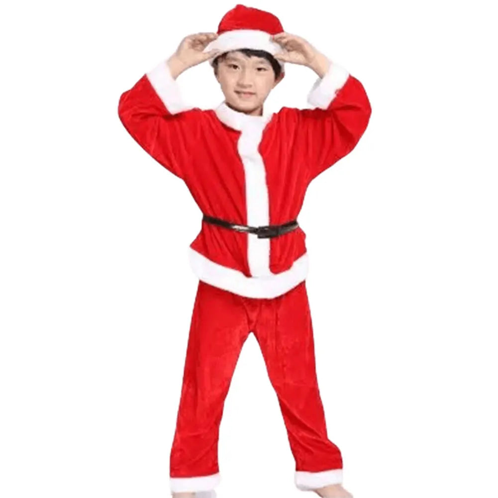 Christmas Kids Santa Claus Costume Lovely Children Santa Suit Cute Santa Claus Cosplay Clothes Xmas Festival Outfit