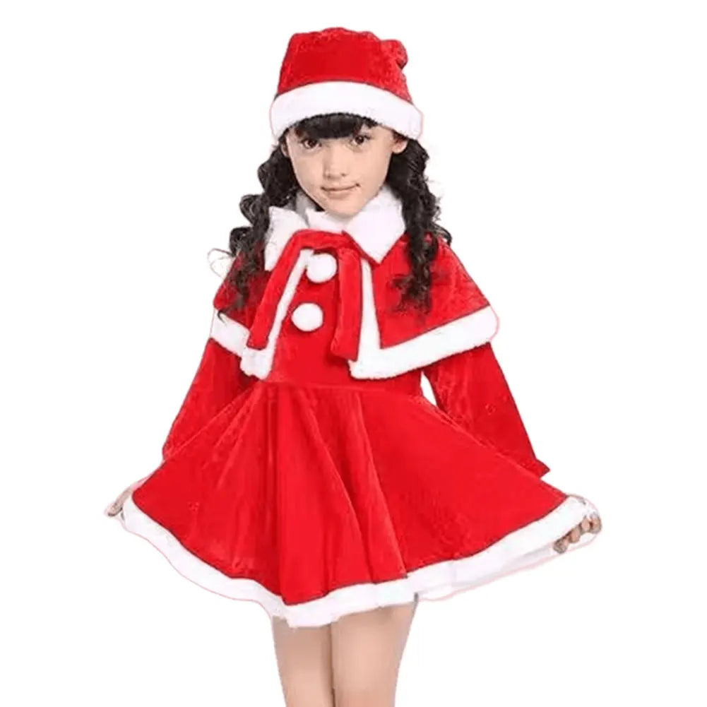 Christmas Kids Santa Claus Costume Lovely Children Santa Suit Cute Santa Claus Cosplay Clothes Xmas Festival Outfit
