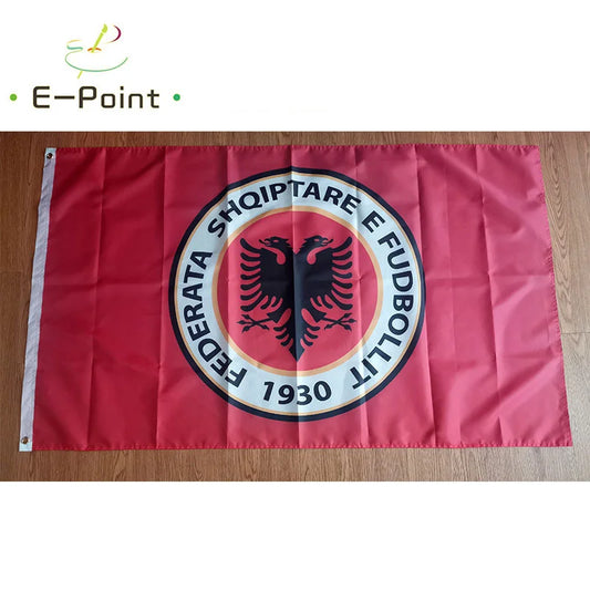 Albania National Football Team Flag 2*3ft (60*90cm) 3*5ft (90*150cm) Size Christmas Decorations for Home Gifts