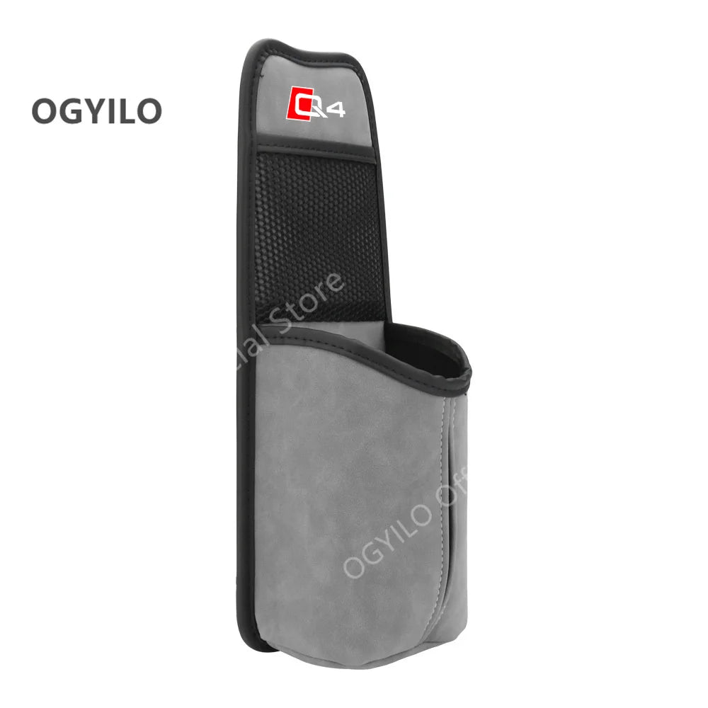 For Audi Q4 Car Seat Back Large Capacity Storage Box Mobile Phone Cup Storage Bag Car Seat Side Storage Pocket for Phone Bottle