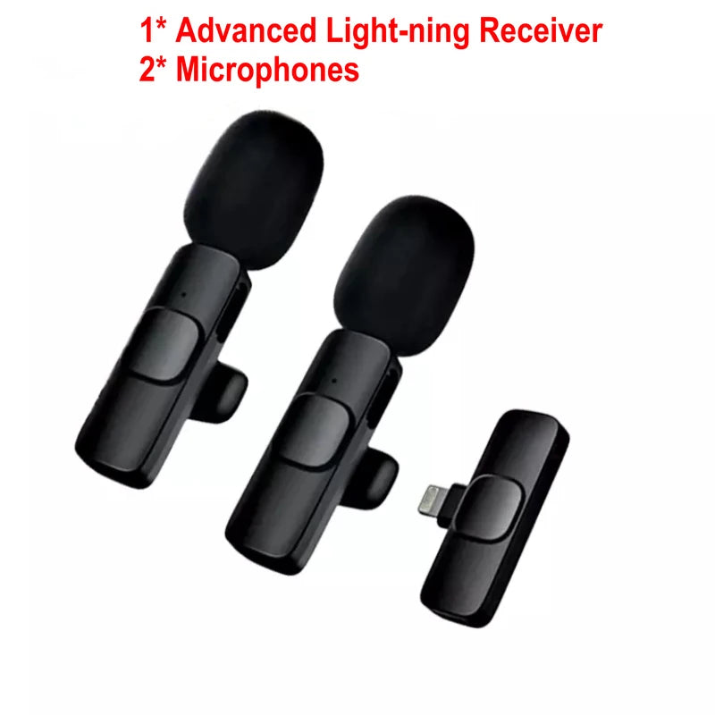 Wireless Lavalier Microphone Portable Audio Video Recording Mic For IPhone Android Mobile Phone Live Broadcast Game Microfonoe
