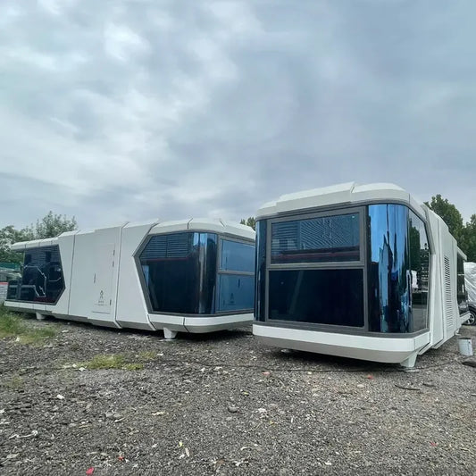 High End Life Living Mobile Container Hotel / Prefabricated Futuristic Capsule House For Touring Car/Prefab house