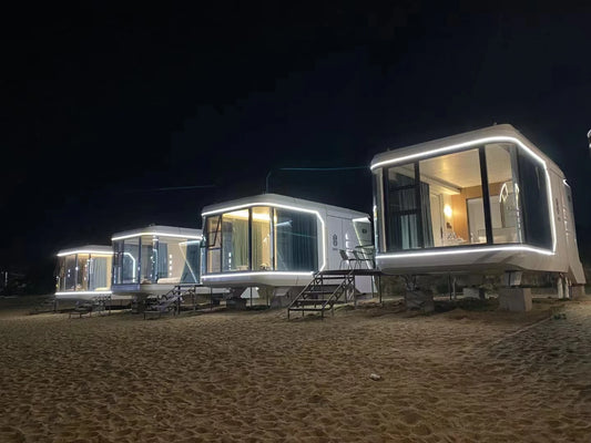 2024 newest design Mobile Resort space Hotel, modern modular capsule cruiser vila,prefa container house home